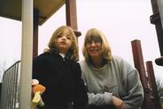Kaija and Nana from high atop the playground