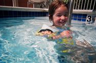Kaija in the pool