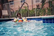 Kaija in the pool