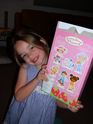 Kaija getting her Easter present