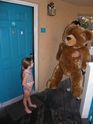 Kaija evaluating her massive new friend