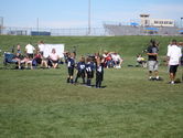 Half-time is over, lined up at center
