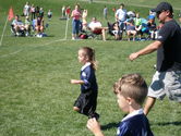 Running for the ball