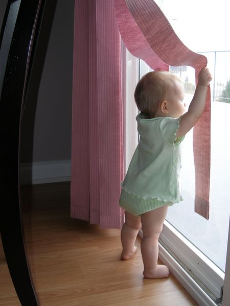 Playing peek-a-boo with the blinds
