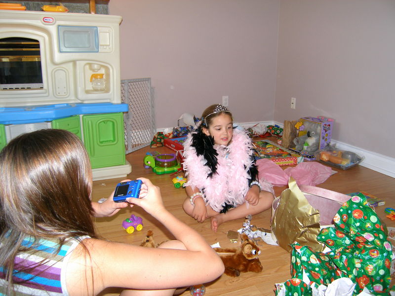 Becca taking pictures of Kaija


