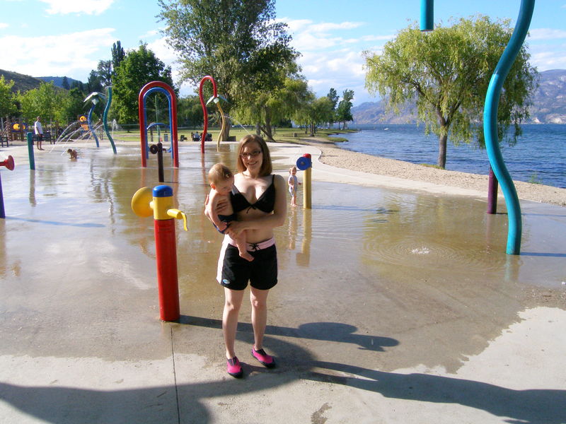 Mommy, Maddi & James at the sprayground
