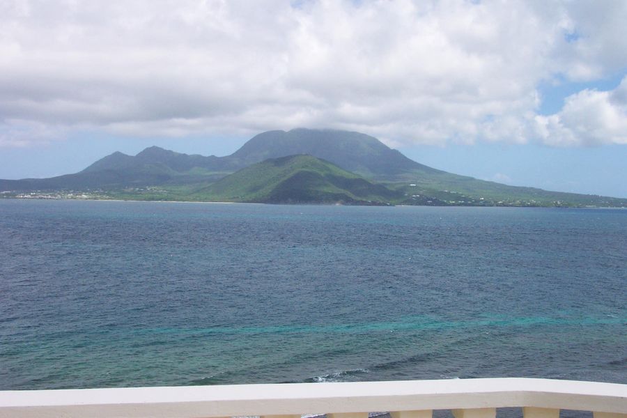 The island of Nevis from Turtle Beach mansion
