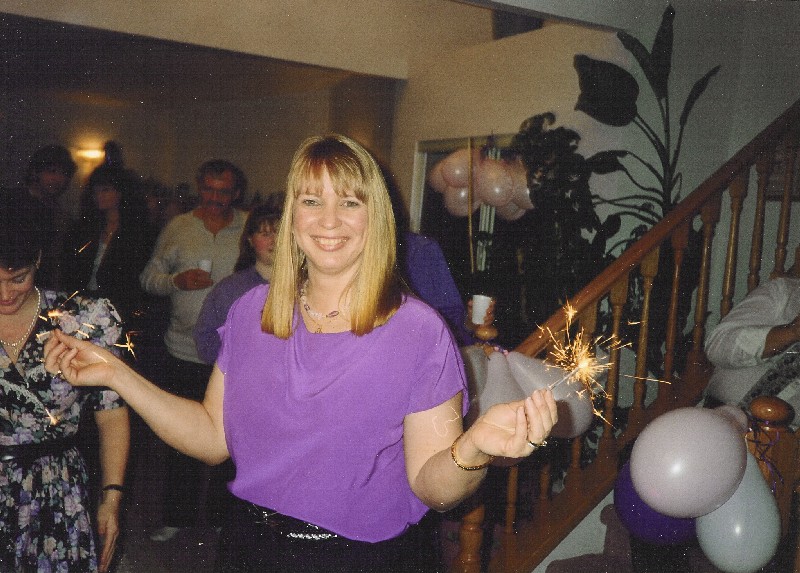 My mother at her 40th birthday surprise party
