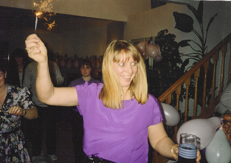 My mother at her 40th birthday surprise party
