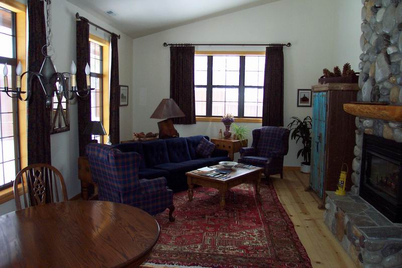 In side the chalet at the Black Bear Inn
