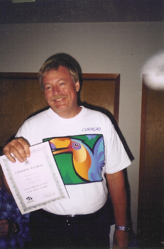 Dad receiving one of this many service awards
