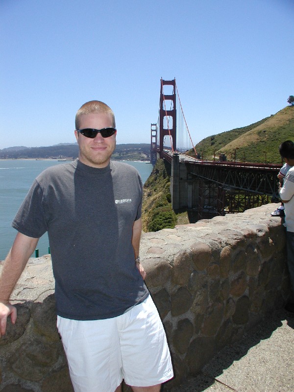 In front of the Golden Gate Bridge, May 2003
