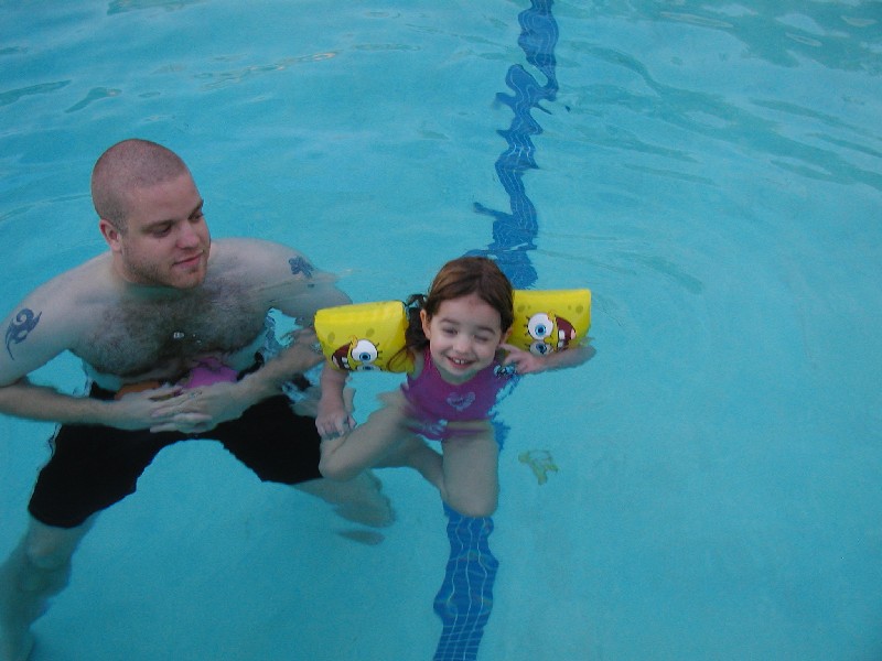 Swimming with Daddy
