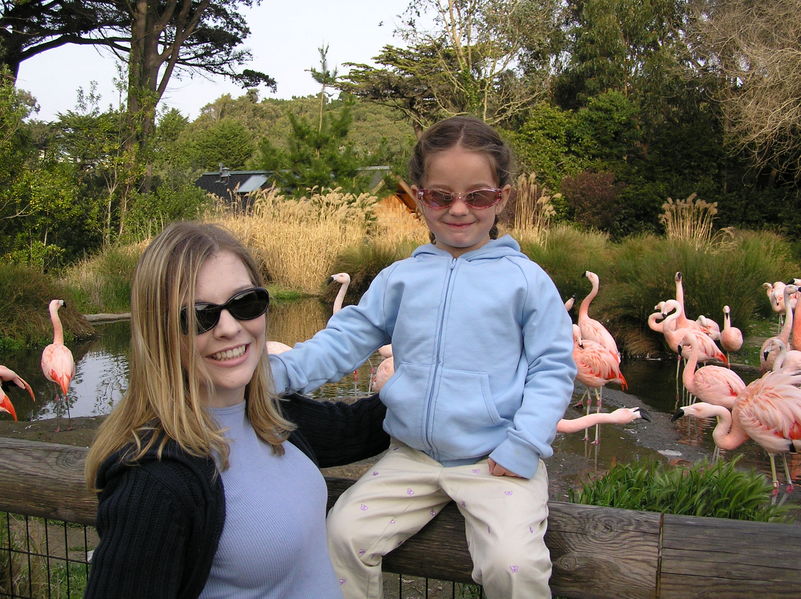 Kaija & Heather with the flamingos
