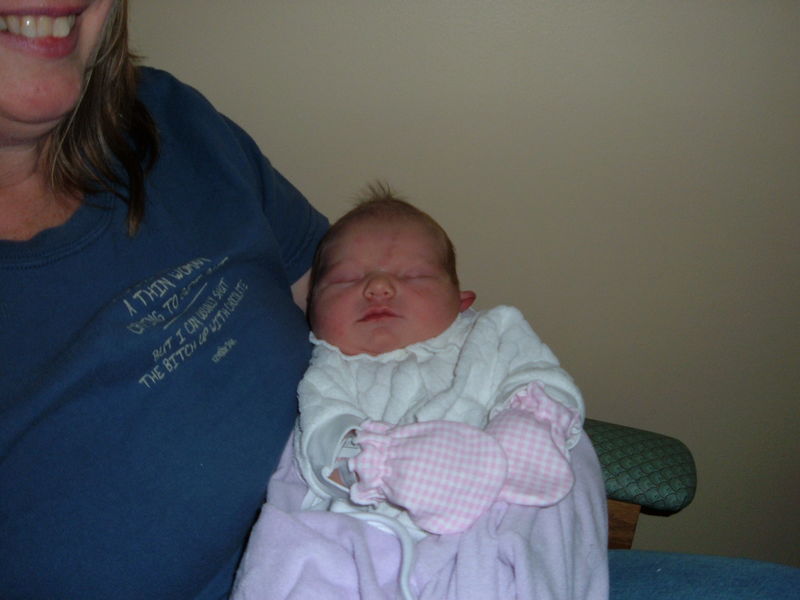 Nana and day-old Maddi
