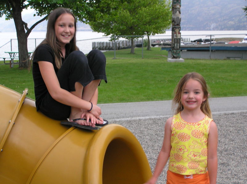 Kaija and Rebecca at the park
