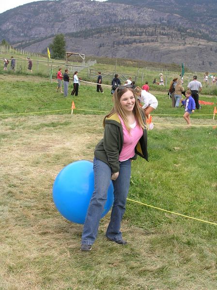 Heather walking it home, what a good sport
