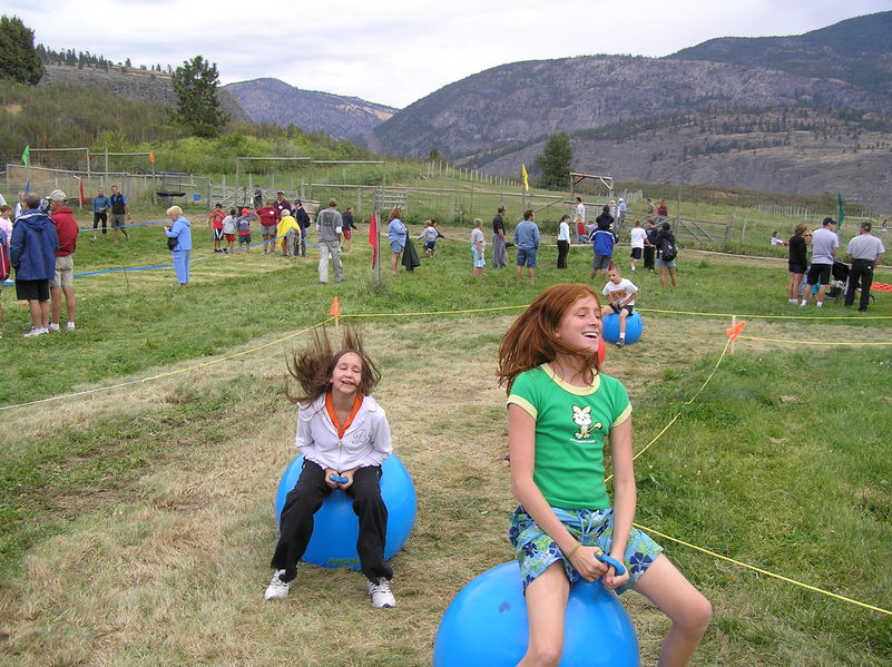 Becca in mid bounce (nice hair too!)
