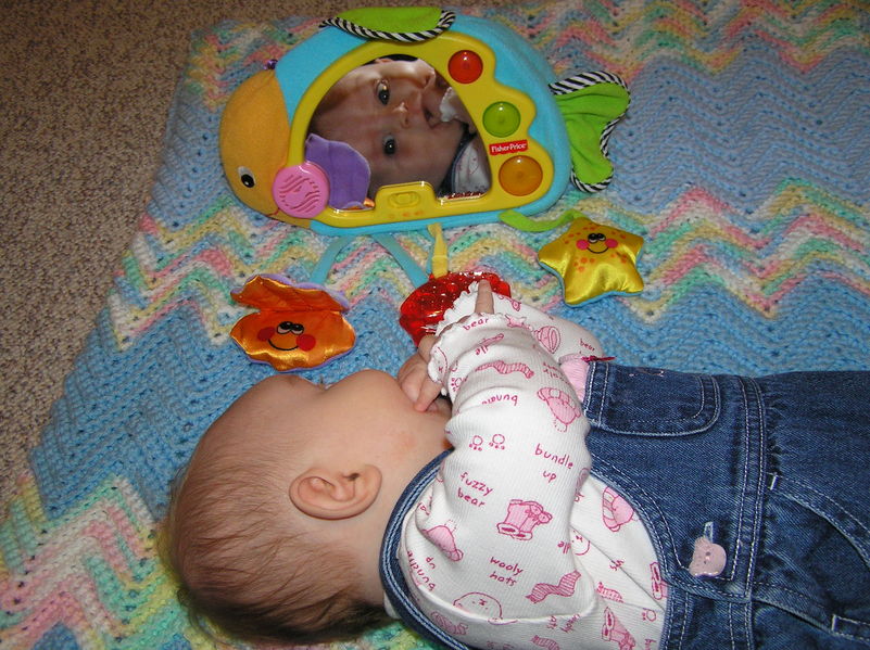 There is the mirror mommy
