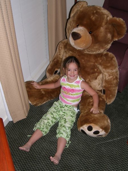 A cutie and her bear
