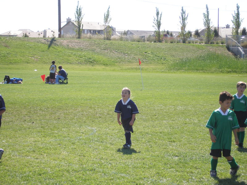 Our soccer star, winded, after a long run
