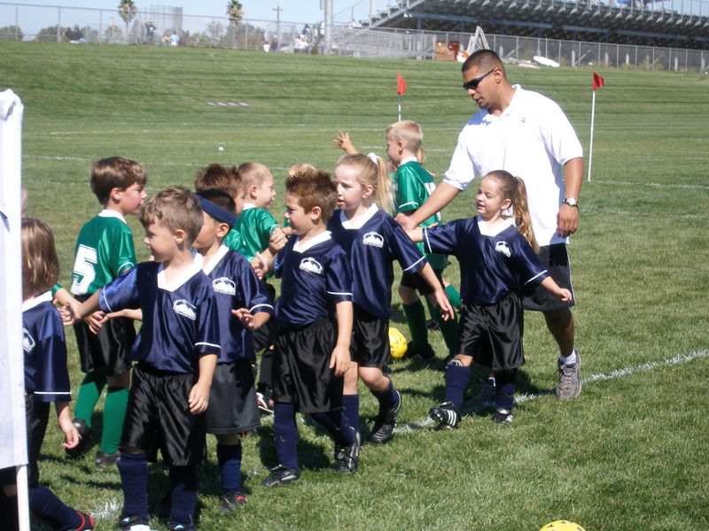 Shaking hands after the game, great game everyone!
