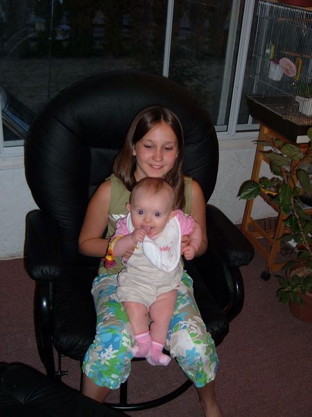 Sitting with Cousin Rebecca
