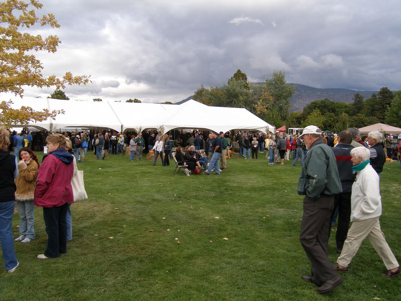 Menacing clouds loom over the wine tasting tent
