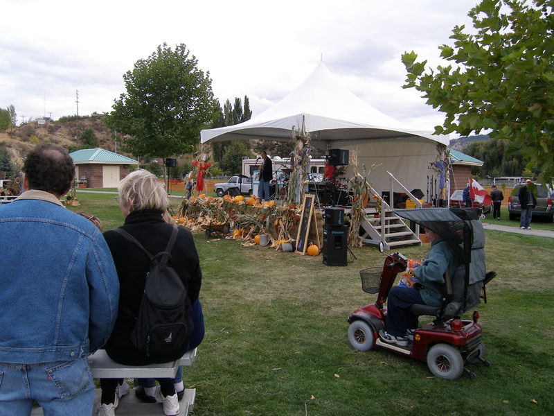 The crowd watches the band play
