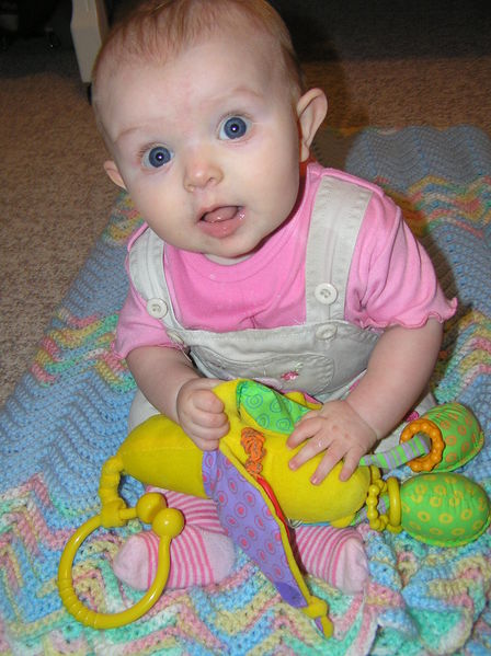 Here's Maddi playing with her favorite toy
