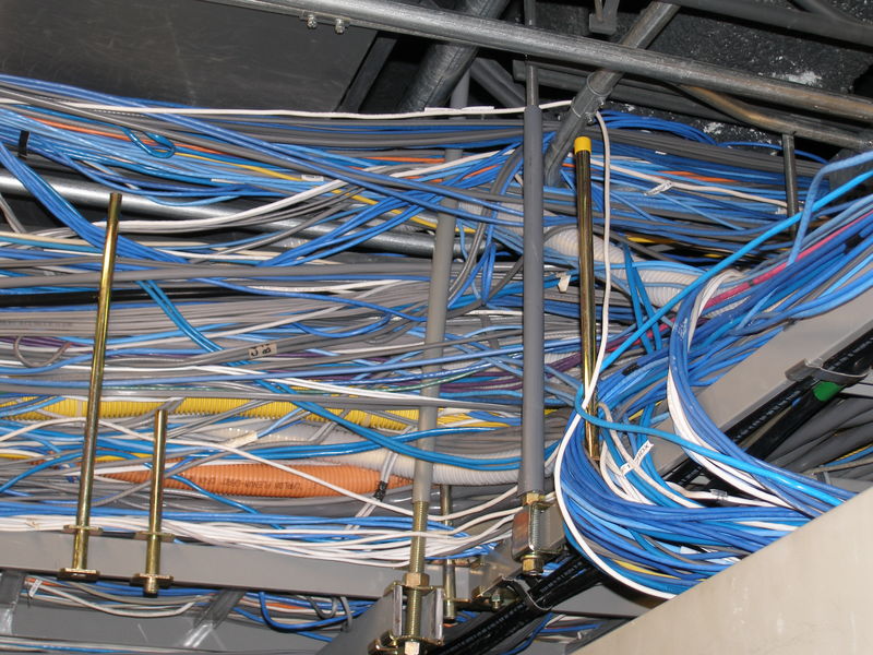 It's hard to tell, but that is 18" deep of cables
