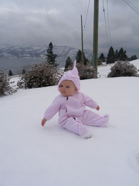 Pretty baby and pretty scenery
