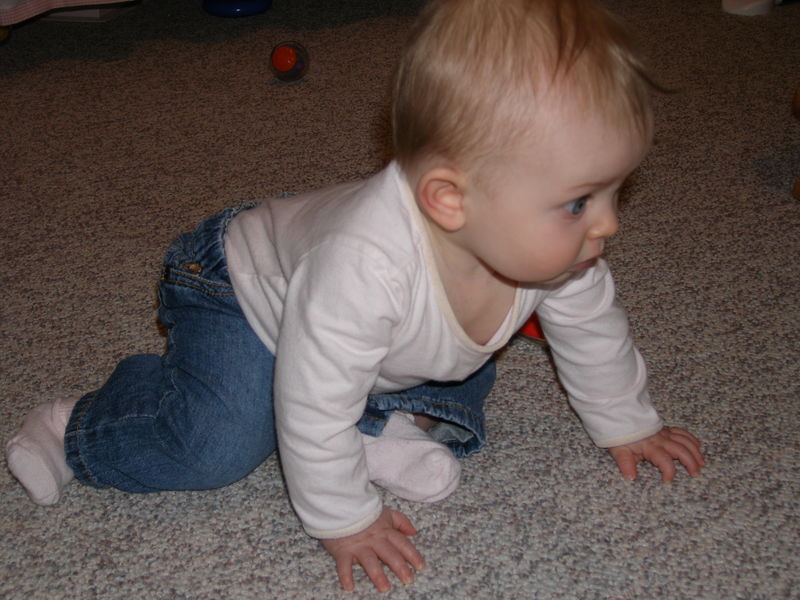 Moving to all fours
