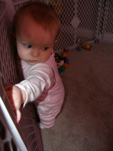 The pouty face of a teething, and sick, baby
