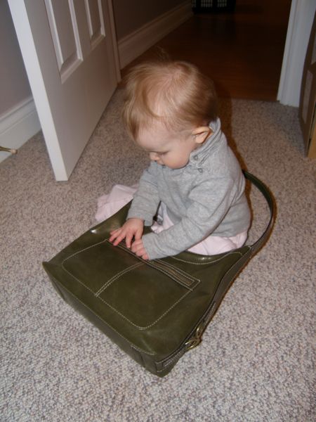 Playing with Mommy's purse
