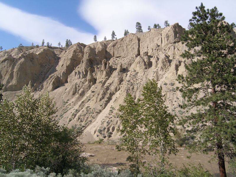 Interesting erosion near Spences Bridge above the Nicola River
