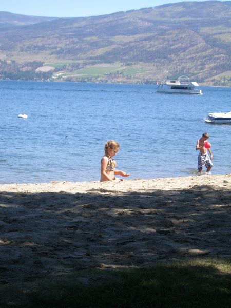 Kaija playing in the sand
