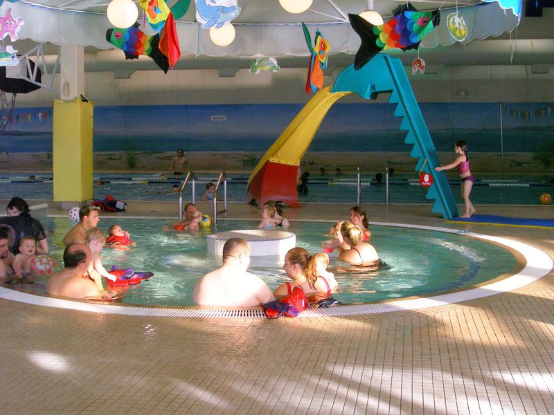 Playing in the warm pool now
