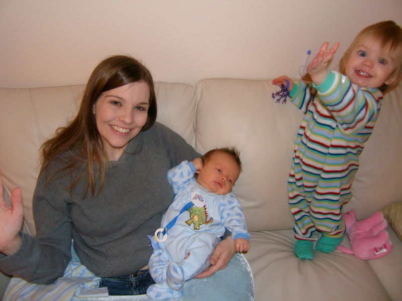 Everyone wave!  Okay, only Maddi wave!
