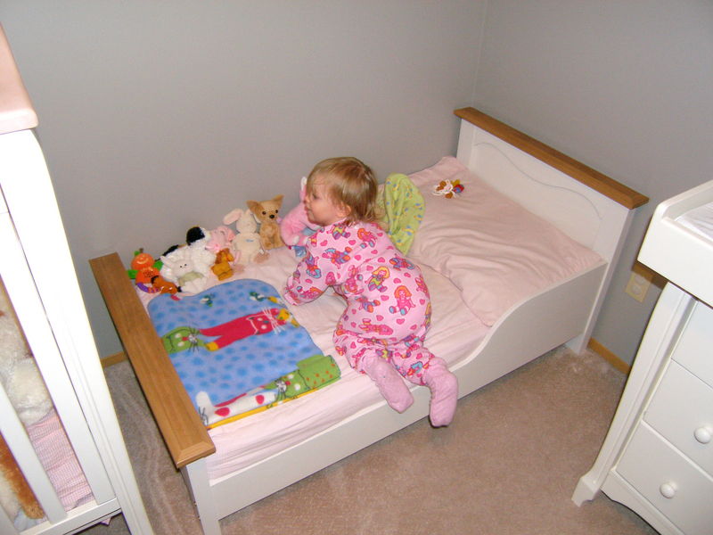 Maddi gets a big girl bed!
