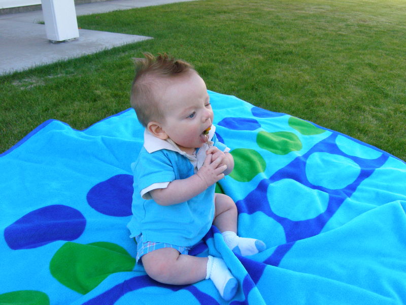 Well... the Dr. did say to start him on solids...
