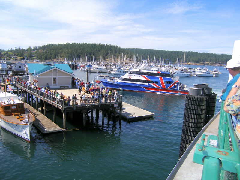 The Victoria Clipper docking at Friday Harbor, San Juan Island
Keywords: Seattle, Victoria, Anacortes ferry, Friday Harbor, San Juan Island