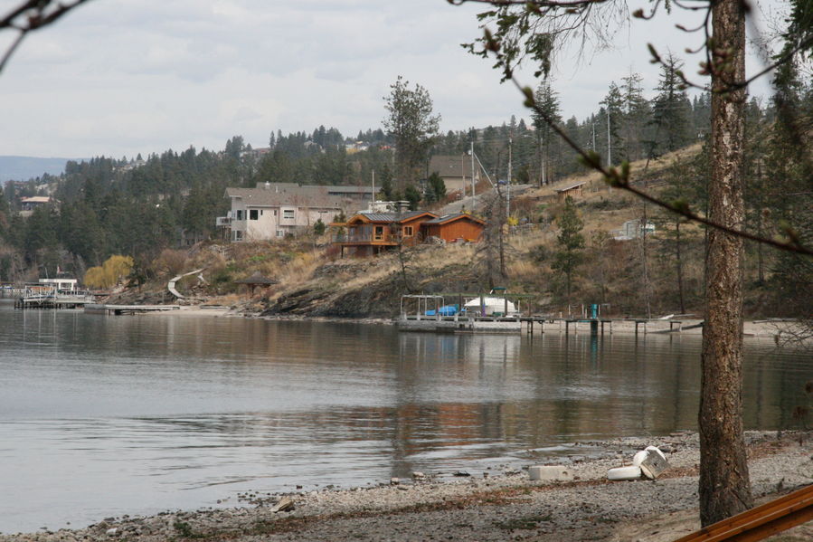 View of the houses on Lakeshore Drive in Kelowna's Mission

