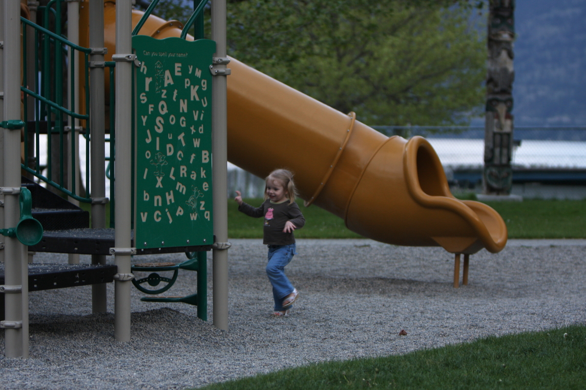 Maddi loves the playground
