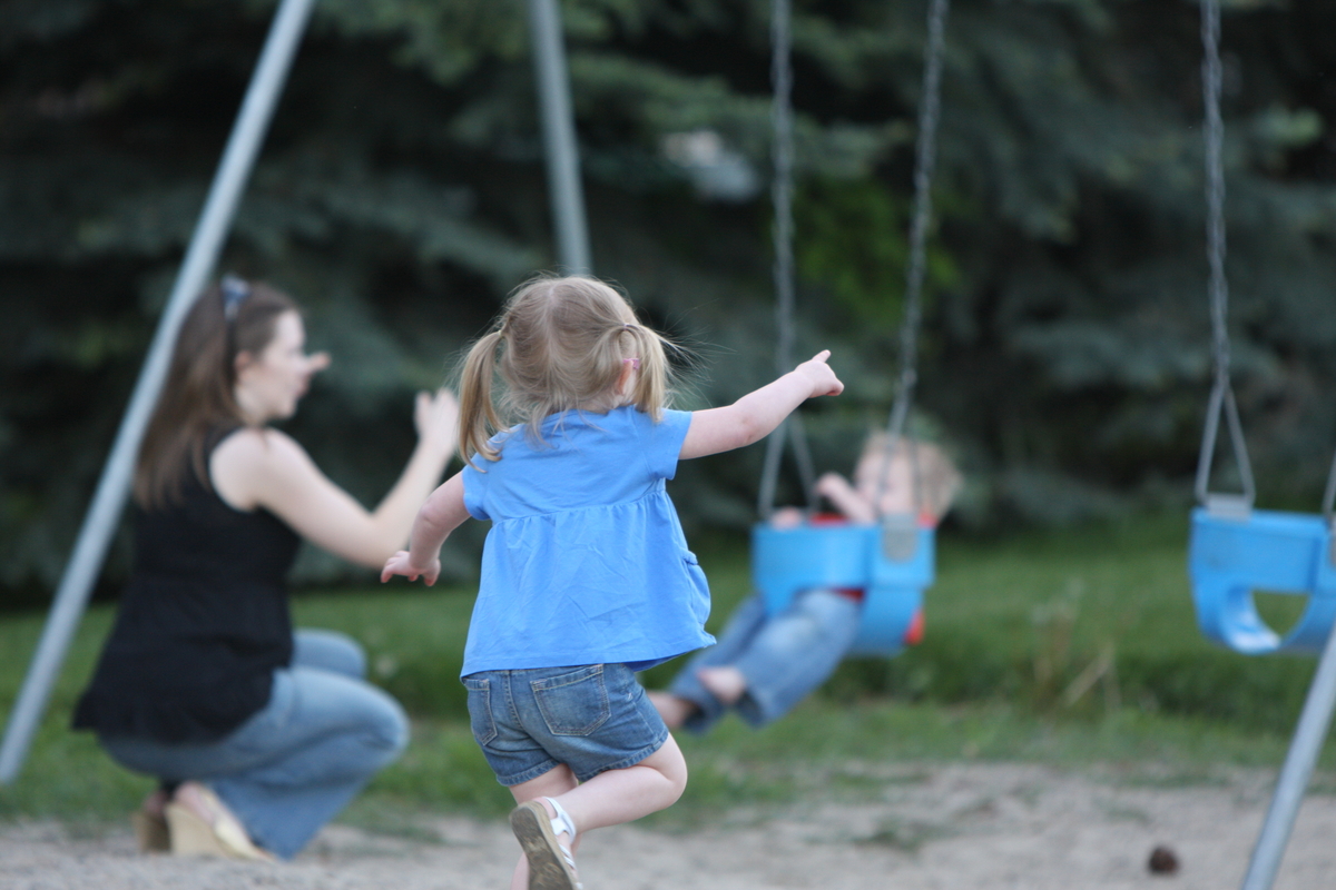 "Mommy, I want to swing"
