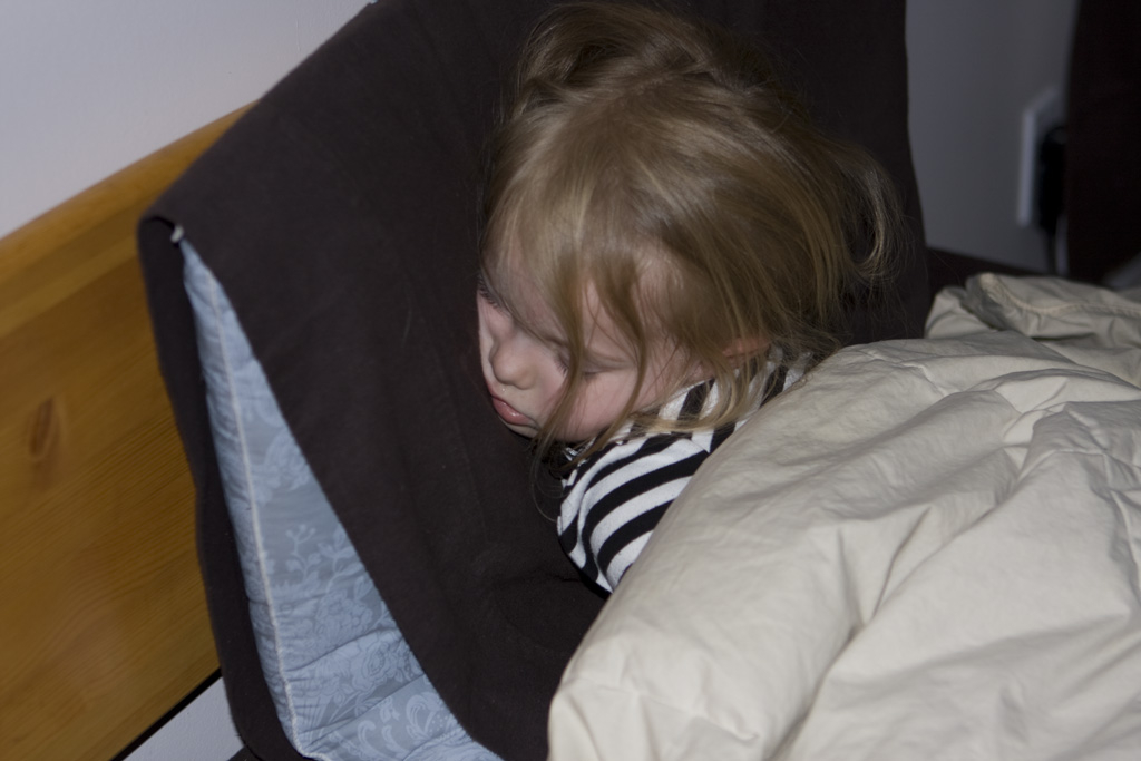 Maddi doing what she does so little of... sleeping...
