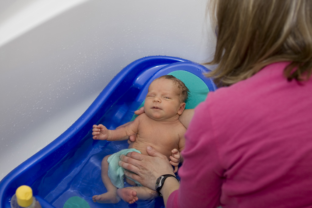 First time, in the tub
