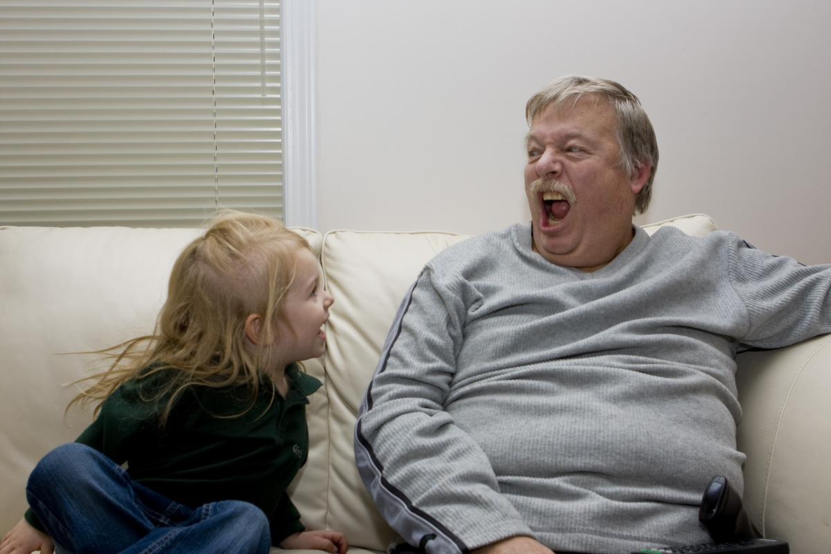 Poppa and Maddi having a growling contest
