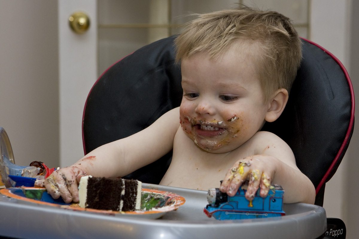 The look on his face says it all; more cake!
Keywords: James