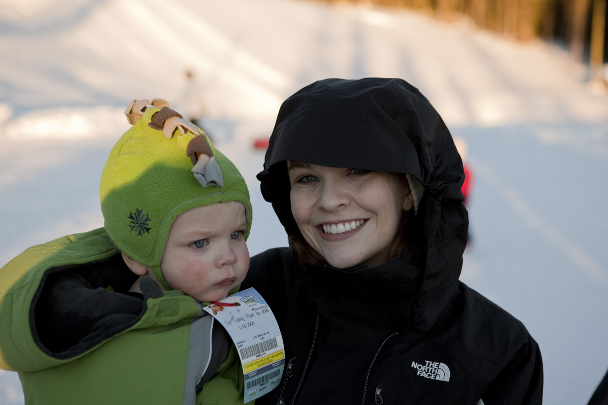  Mommy & James at the Big White tube park
